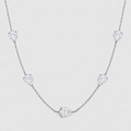 Lab Grown Diamond Pear Cut Station Necklace 0.90 Ct. (EF/VVS-VS)