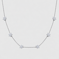 Lab Grown Diamond Flower Station Chain Necklace 0.80 Ct. (EF/VVS-VS)
