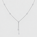Lab Grown Diamond Round Cut 0.20 Ct. Station Necklace (EF/VVS-VS)