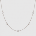1.5 Ct. Lab Grown Diamond Round Cut Station Necklace (EF/VVS-VS)