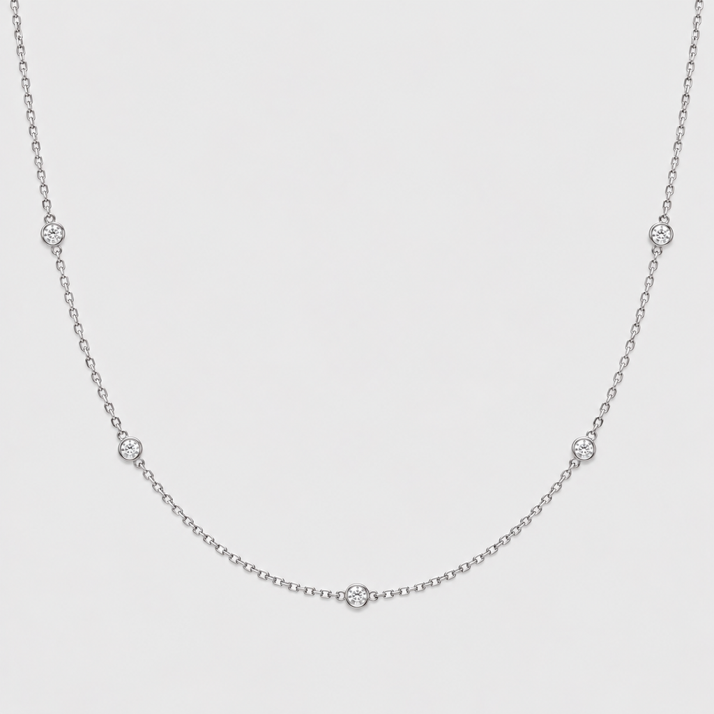 Lab Grown Diamond Station Necklace 0.55 Ct. (EF/VVS-VS)