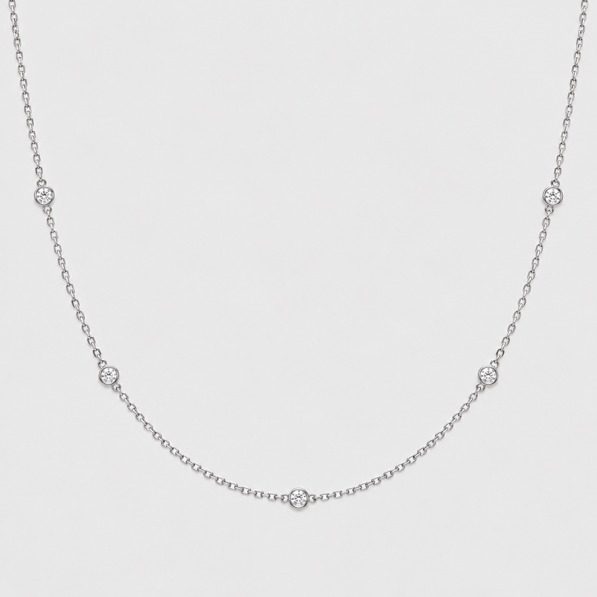 Lab Grown Diamond Station Necklace 0.55 Ct. (EF/VVS-VS)