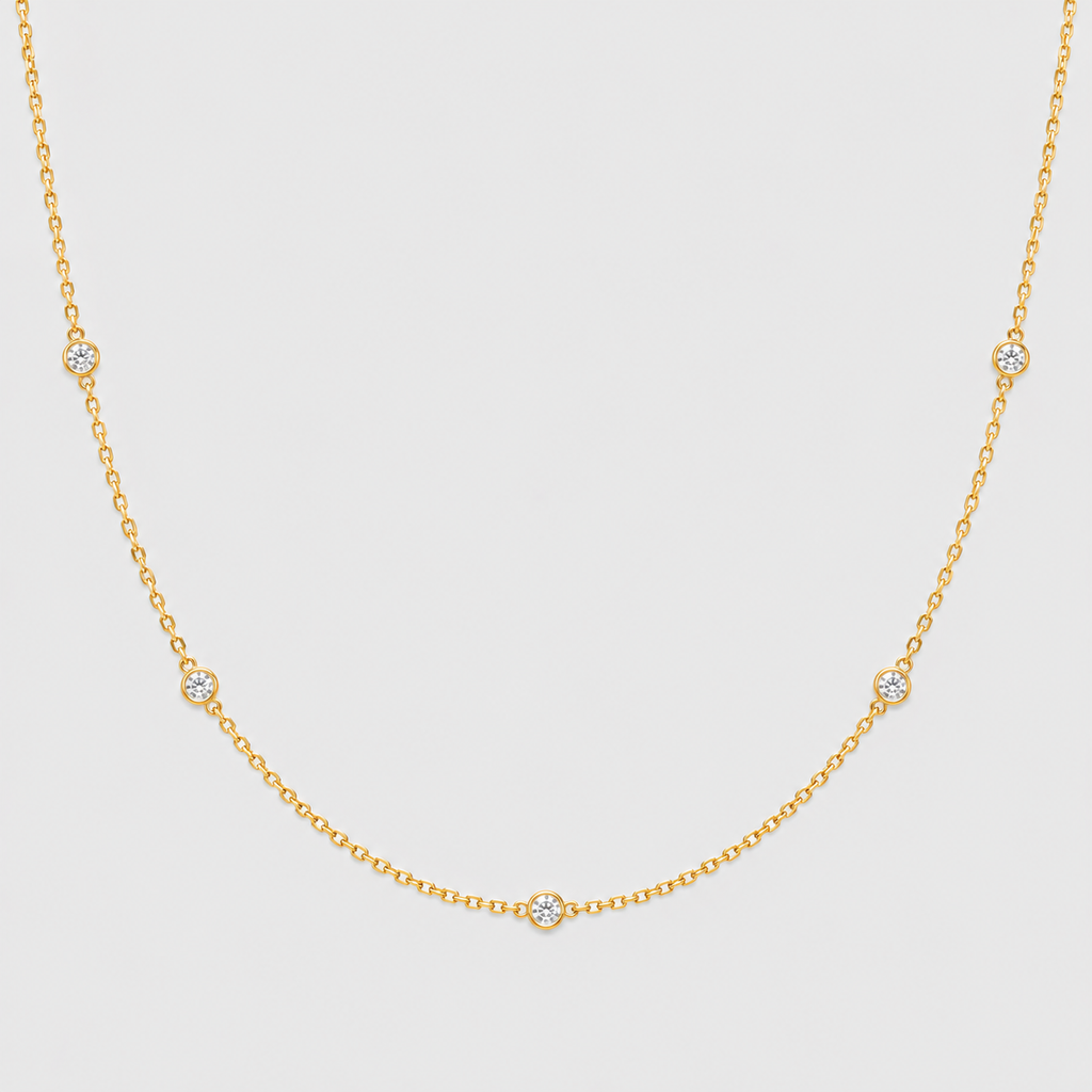 Lab Grown Diamond Station Necklace 0.55 Ct. (EF/VVS-VS)