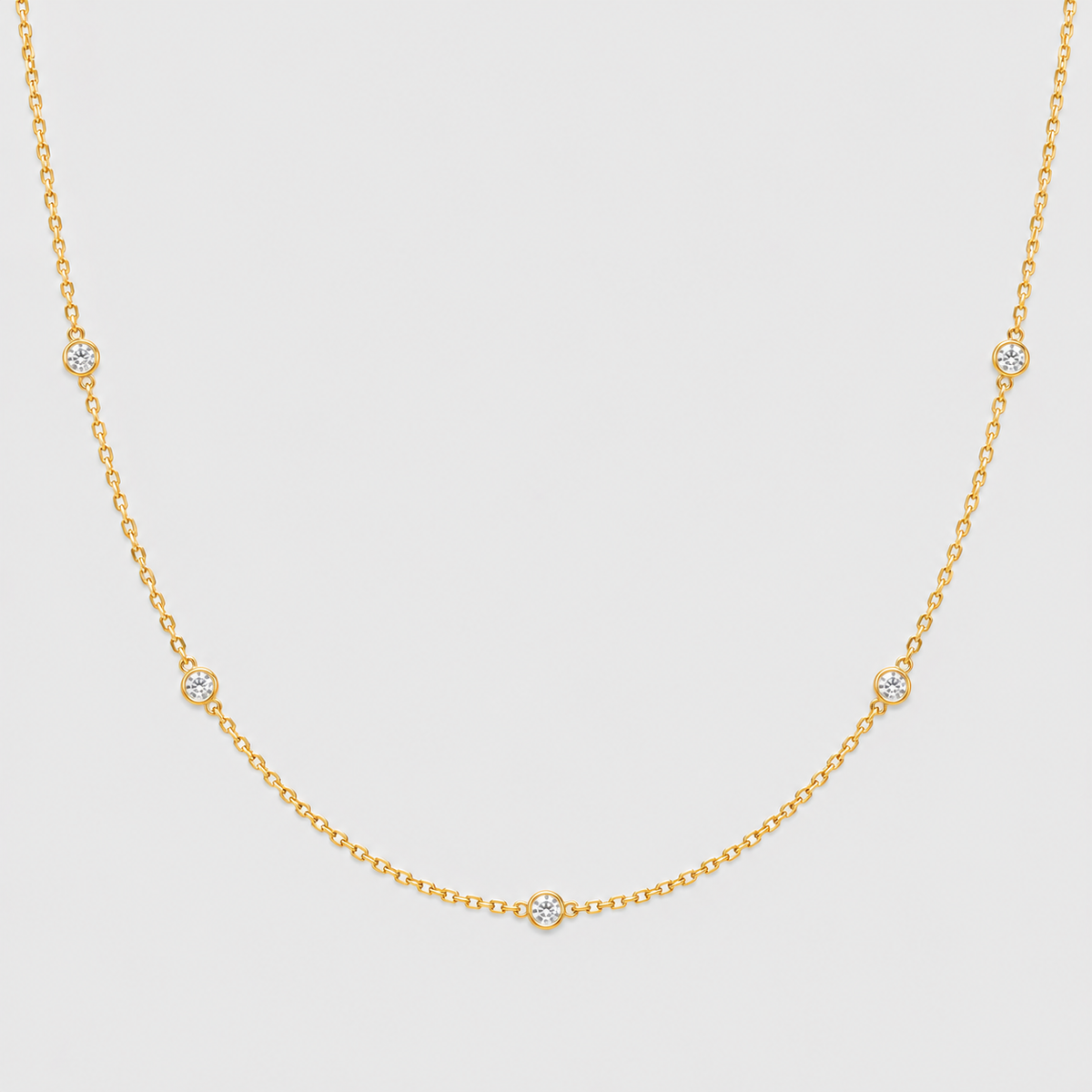 Lab Grown Diamond Station Necklace 0.55 Ct. (EF/VVS-VS)