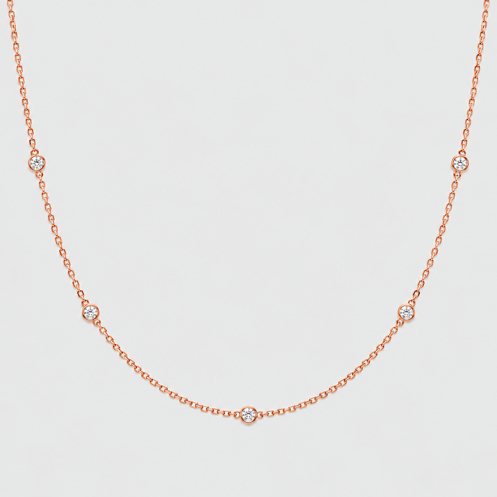 Lab Grown Diamond Station Necklace 0.55 Ct. (EF/VVS-VS)