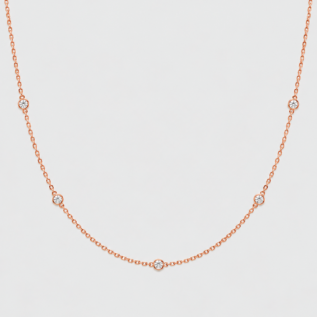 Lab Grown Diamond Station Necklace 0.55 Ct. (EF/VVS-VS)