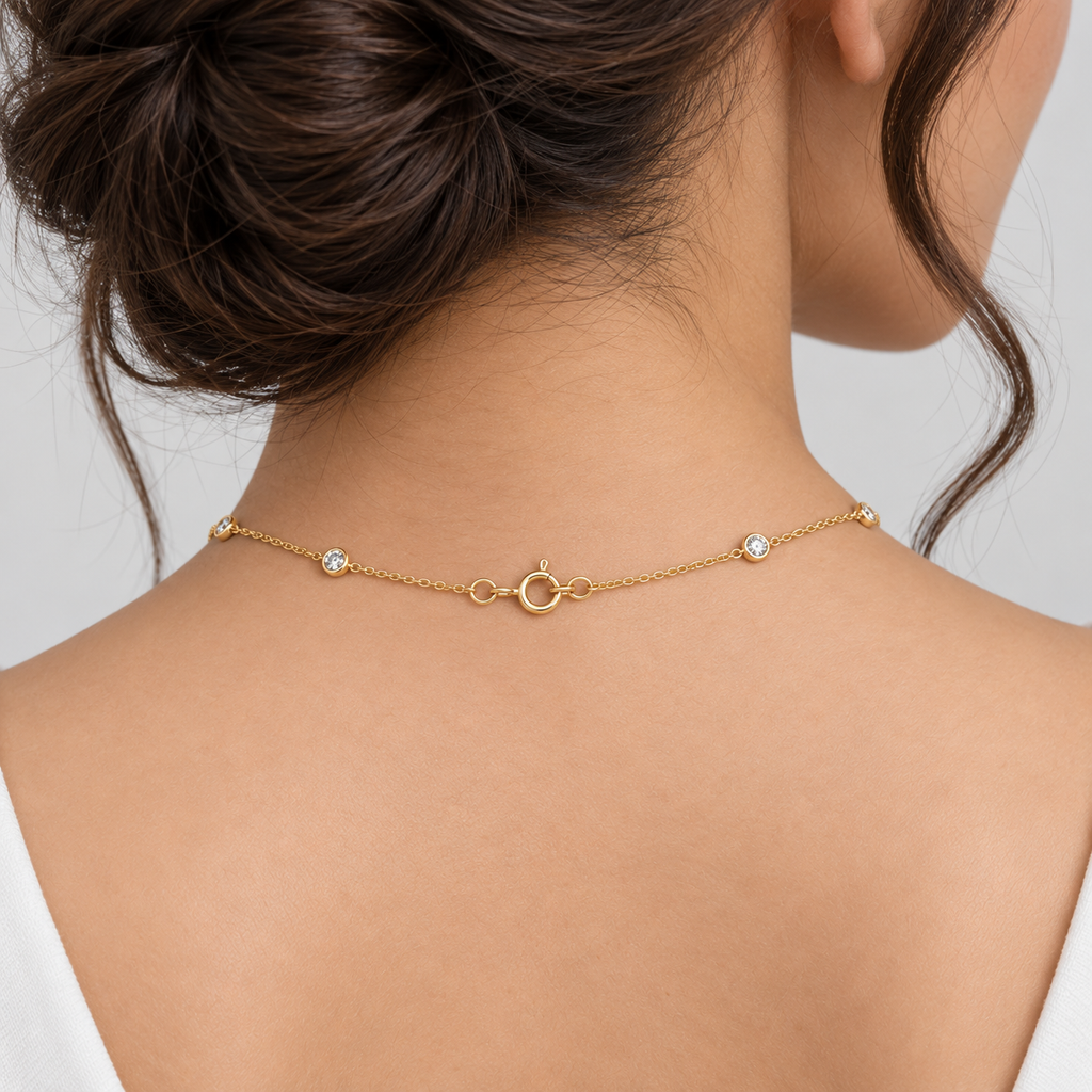 Lab Grown Diamond Station Necklace 0.55 Ct. (EF/VVS-VS)