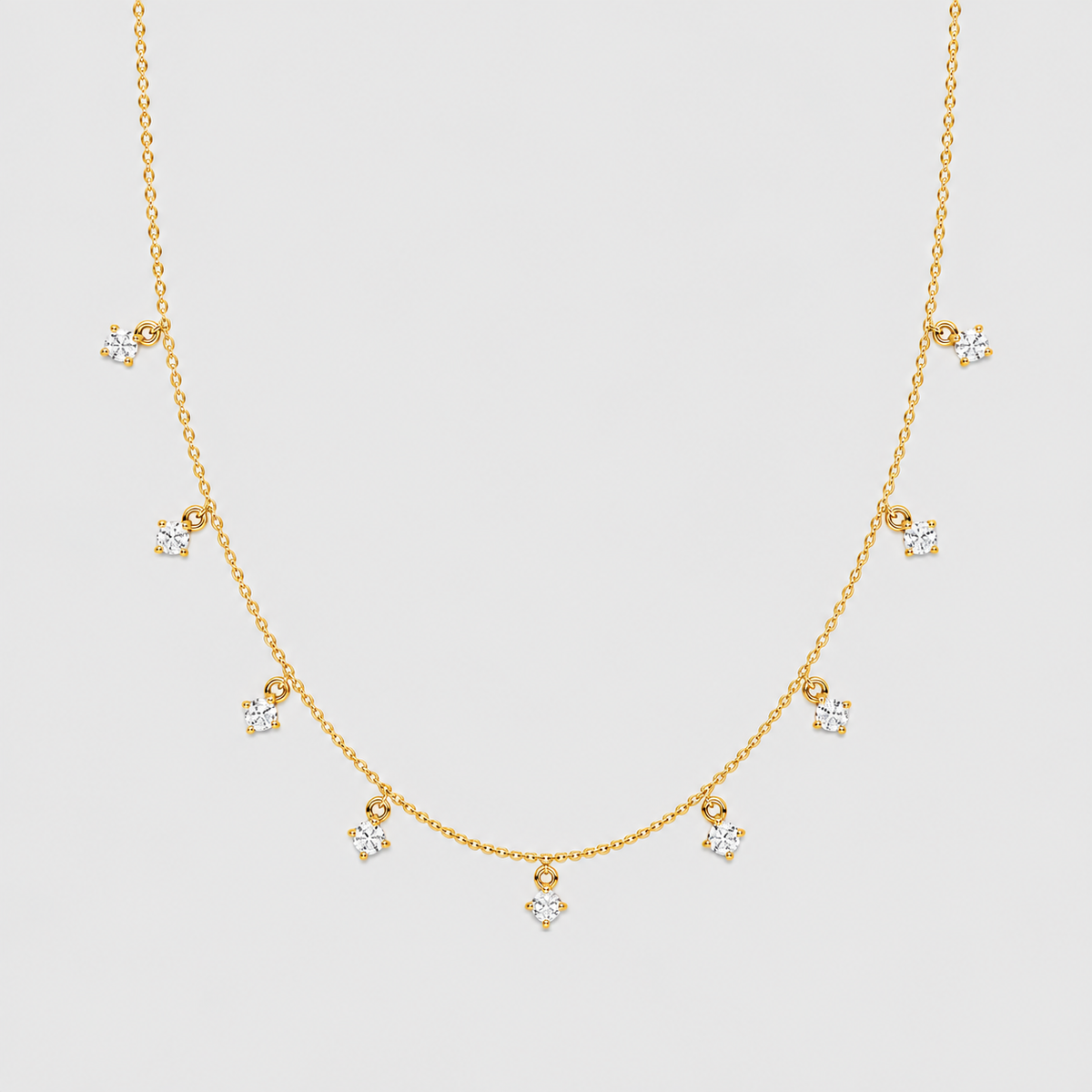 Lab Grown Diamond Round Station Necklace 0.72 Ct. (EF/VVS-VS)