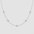 Lab Grown Diamond Station Necklace Round-Cut 0.85 Ct. (EF/VVS-VS)