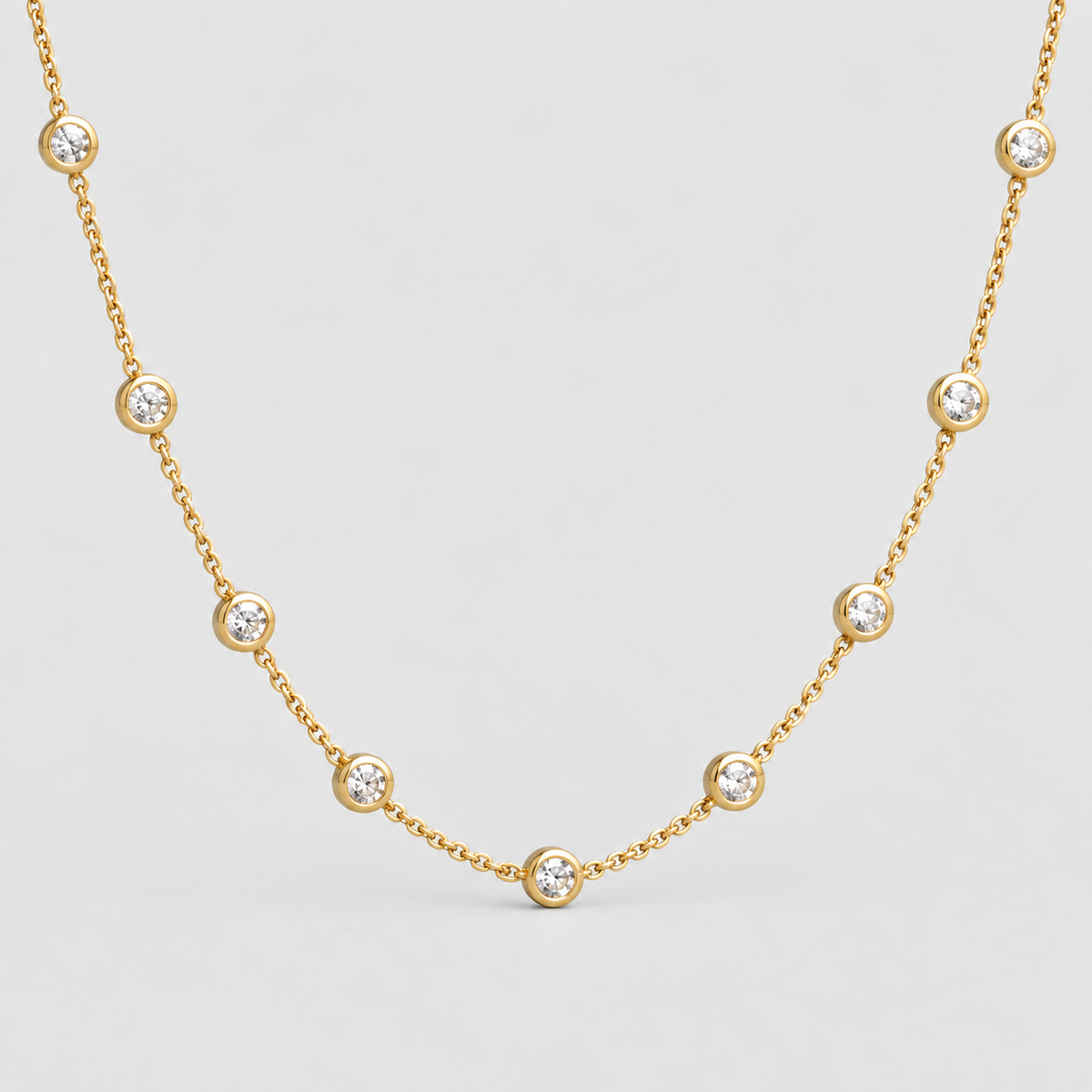 Lab Grown Diamond Station Necklace 0.36 Ct. (EF/VVS-VS)
