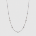 Lab Grown Diamond Round-Cut Station Necklace 0.90 Ct. (EF/VVS-VS)