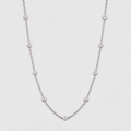 1 Ct. Lab Grown Diamond Round Cut Station Necklace (EF/VVS-VS)