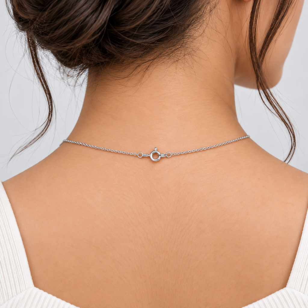 1 Ct. Lab Grown Diamond Round Cut Station Necklace (EF/VVS-VS)