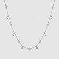 Lab Grown Diamond Round Cut Station Necklace 0.42 Ct. (EF/VVS-VS)