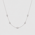 1.09 Ct. Lab Grown Diamond Round Station Necklace (EF/VVS-VS)