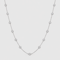 1.42 Ct. Lab Grown Diamond Round Cut Station Necklace (EF/VVS-VS)