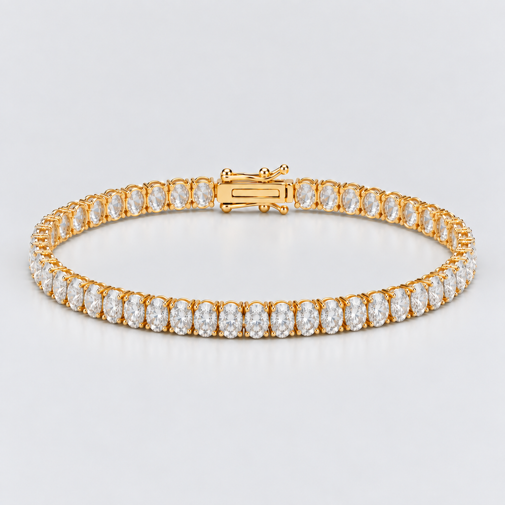 16 Ct. Lab Grown Diamond Oval Cut Tennis Bracelet (EF/VVS-VS)