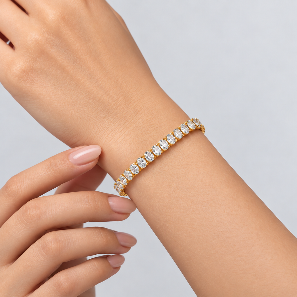 16 Ct. Lab Grown Diamond Oval Cut Tennis Bracelet (EF/VVS-VS)