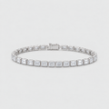 6 Ct Lab Grown Diamond Emerald Cut Tennis Bracelet (EF/VVS-VS)