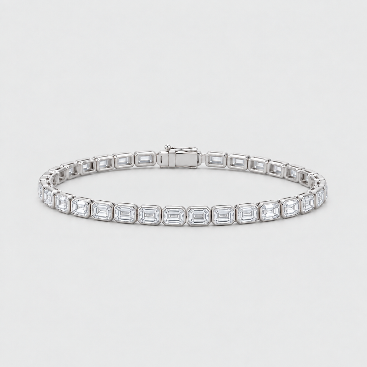 6 Ct Lab Grown Diamond Emerald Cut Tennis Bracelet (EF/VVS-VS)