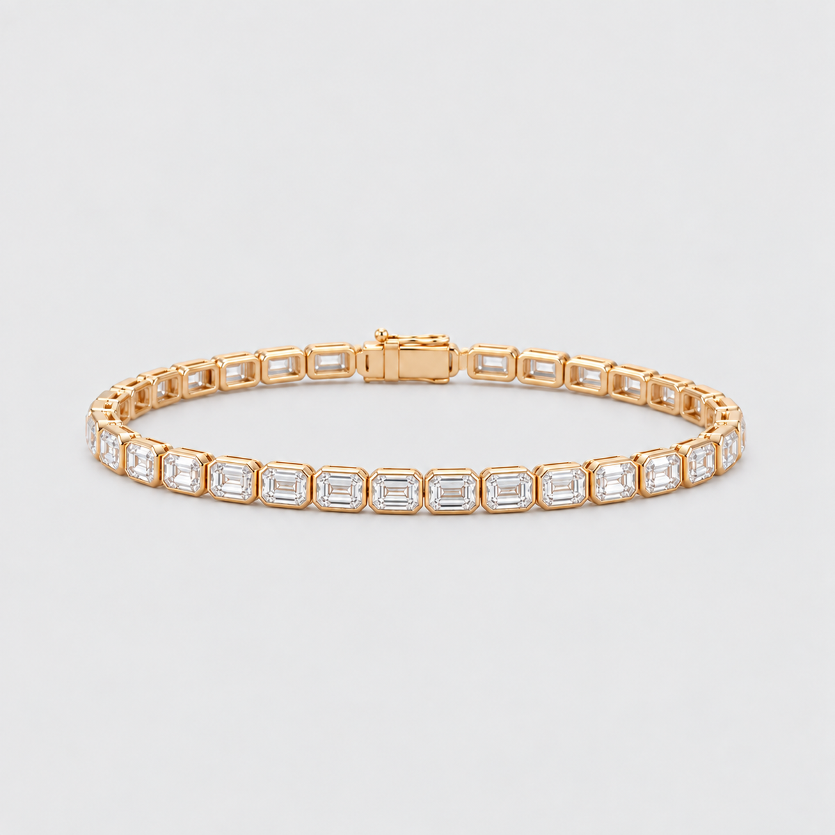 6 Ct Lab Grown Diamond Emerald Cut Tennis Bracelet (EF/VVS-VS)