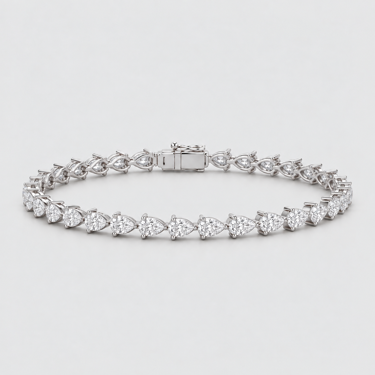 5 Ct. Lab Grown Diamond Pear Cut Tennis Bracelet (EF/VVS-VS)
