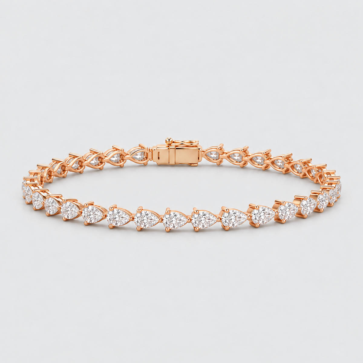 5 Ct. Lab Grown Diamond Pear Cut Tennis Bracelet (EF/VVS-VS)