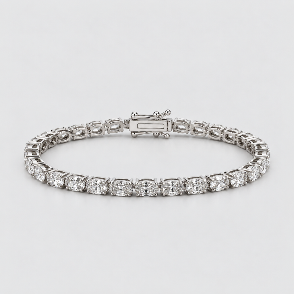 5.5 Ct. Lab Grown Diamond Oval Cut Tennis Bracelet (EF/VVS-VS)