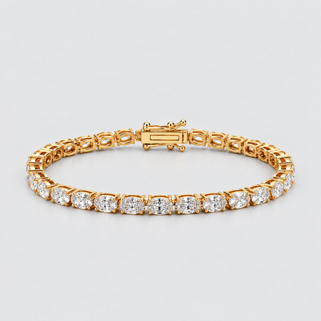 5.5 Ct. Lab Grown Diamond Oval Cut Tennis Bracelet (EF/VVS-VS)