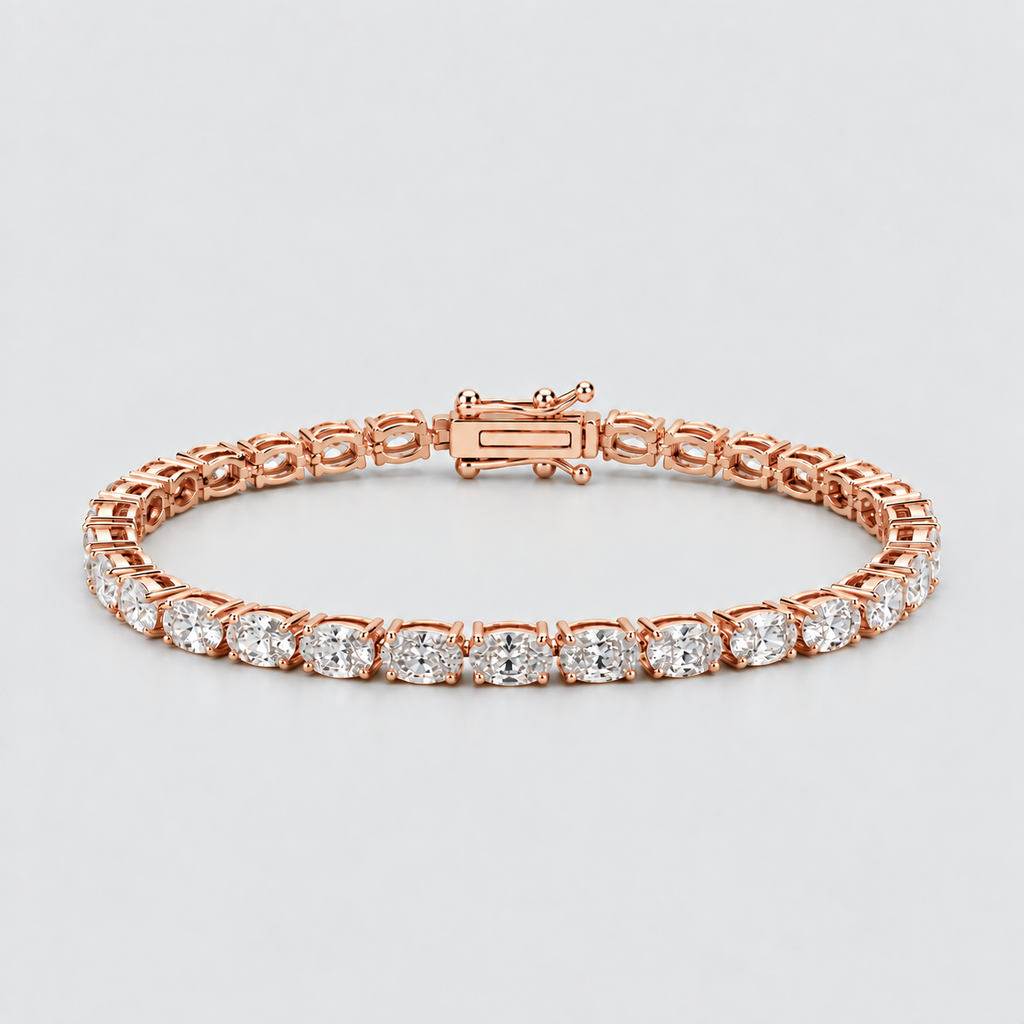 5.5 Ct. Lab Grown Diamond Oval Cut Tennis Bracelet (EF/VVS-VS)