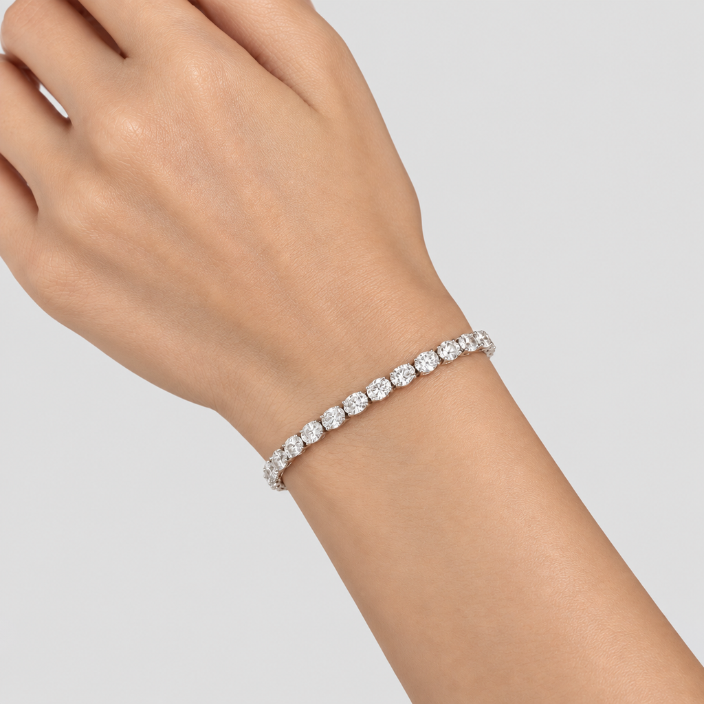5.5 Ct. Lab Grown Diamond Oval Cut Tennis Bracelet (EF/VVS-VS)