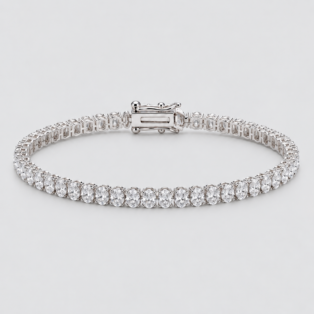 7 Ct. Lab Grown Diamond Oval Cut Tennis Bracelet (EF/VVS-VS)