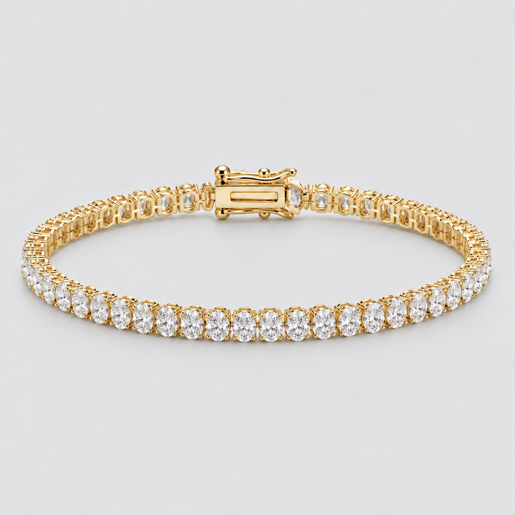 7 Ct. Lab Grown Diamond Oval Cut Tennis Bracelet (EF/VVS-VS)