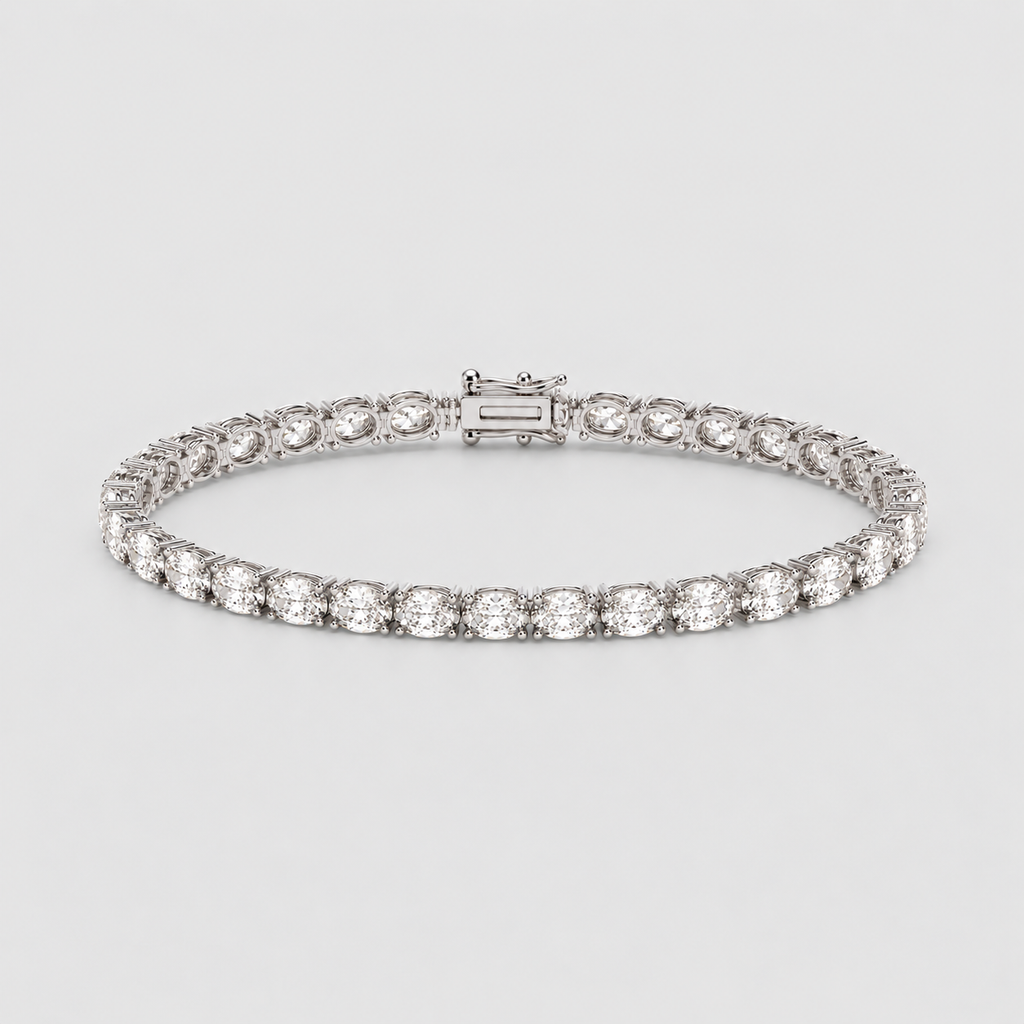 8 Ct. Lab Grown Diamond Oval Cut Tennis Bracelet (EF/VVS-VS)