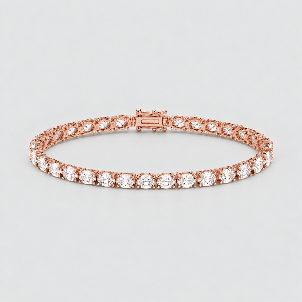 8 Ct. Lab Grown Diamond Oval Cut Tennis Bracelet (EF/VVS-VS)