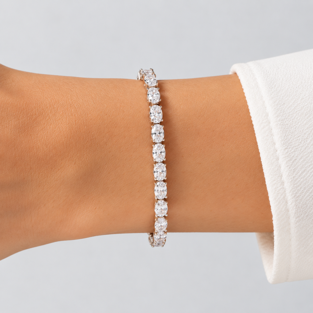 8 Ct. Lab Grown Diamond Oval Cut Tennis Bracelet (EF/VVS-VS)