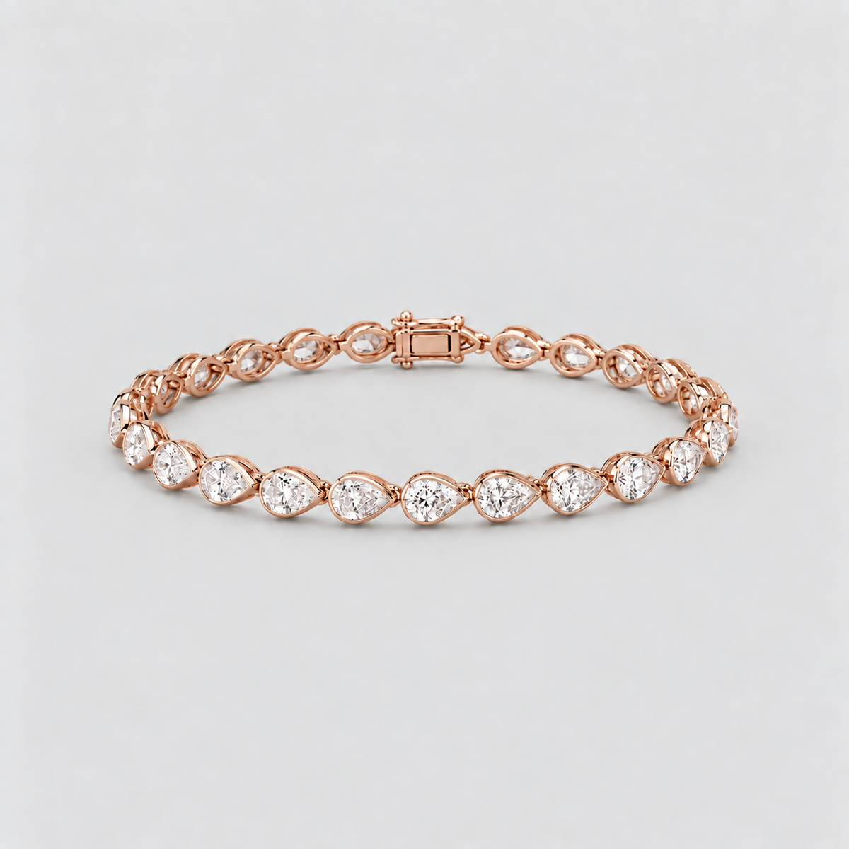 8 Ct. Lab Grown Diamond Pear Cut Tennis Bracelet (EF/VVS-VS)