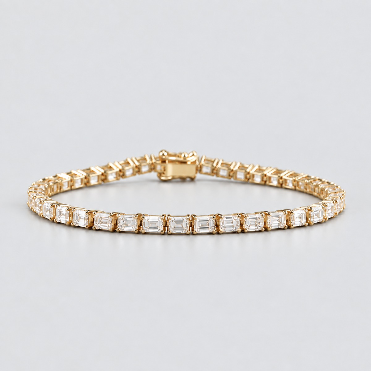 5.5 Ct. Lab Grown Diamond Tennis Bracelet Emerald Cut (EF/VVS-VS)