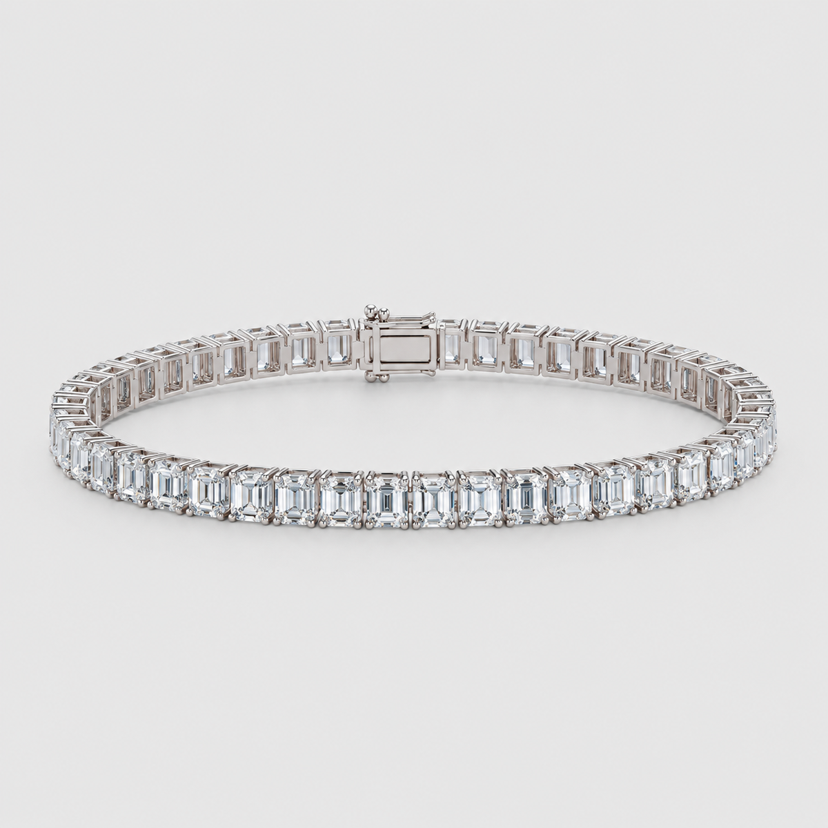 9 Ct. Lab Grown Diamond Emerald Cut Tennis Bracelet (EF/VVS-VS)