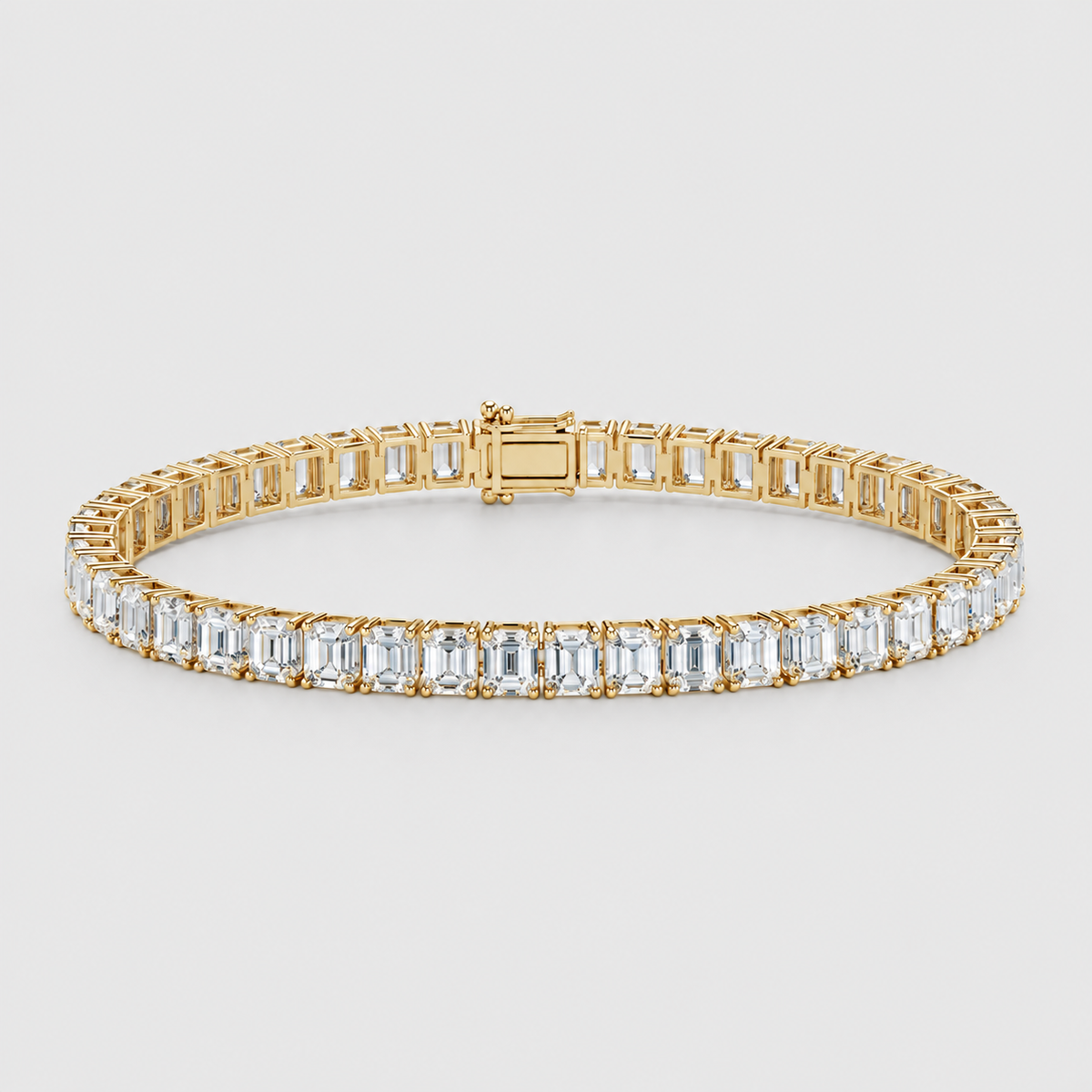 9 Ct. Lab Grown Diamond Emerald Cut Tennis Bracelet (EF/VVS-VS)
