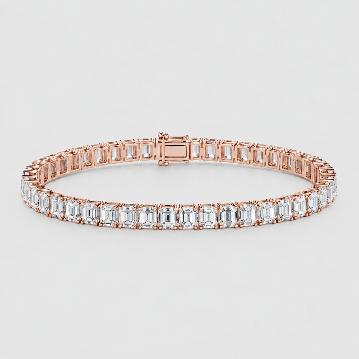 9 Ct. Lab Grown Diamond Emerald Cut Tennis Bracelet (EF/VVS-VS)