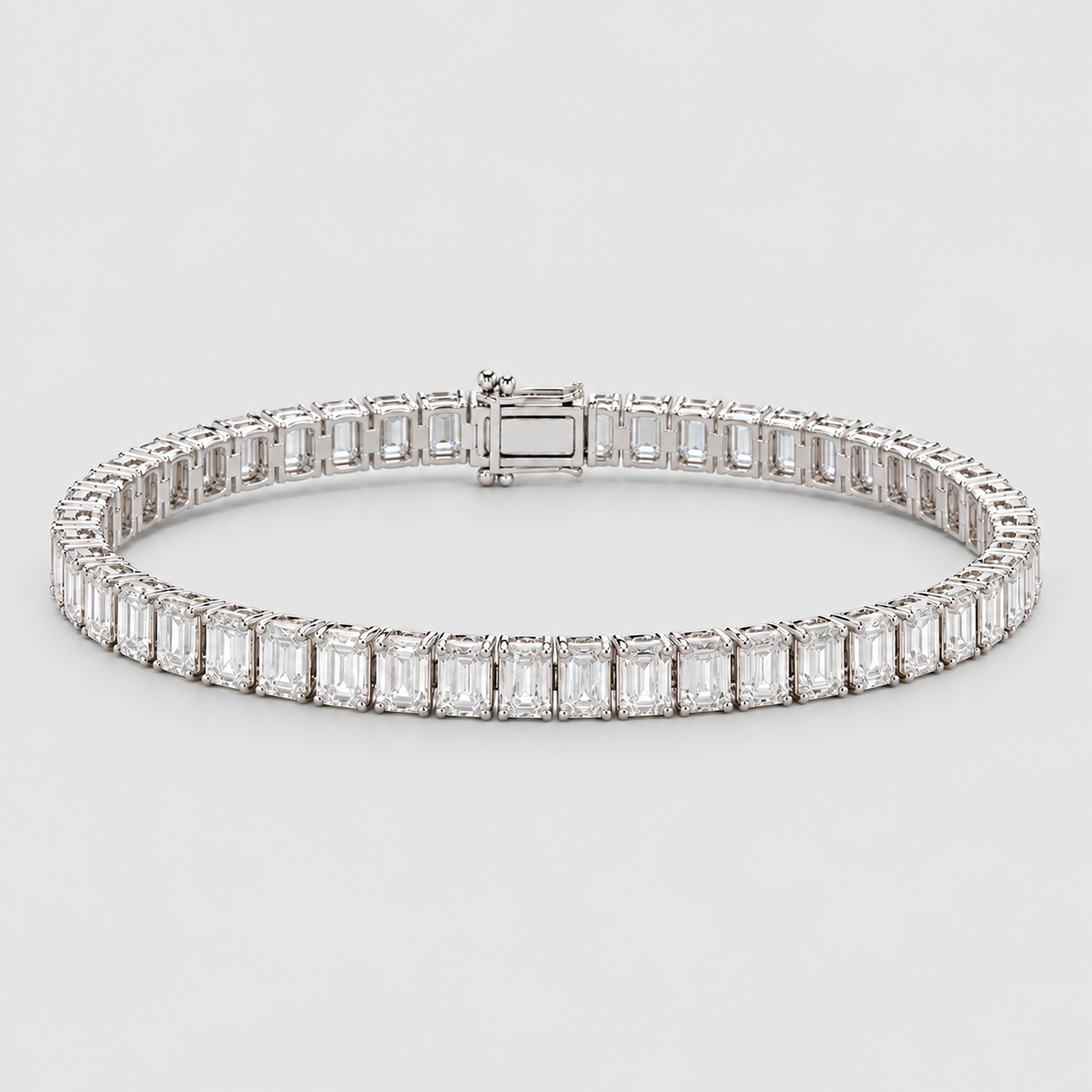 10 Ct. Lab Grown Diamond Emerald Cut Tennis Bracelet (EF/VVS-VS)
