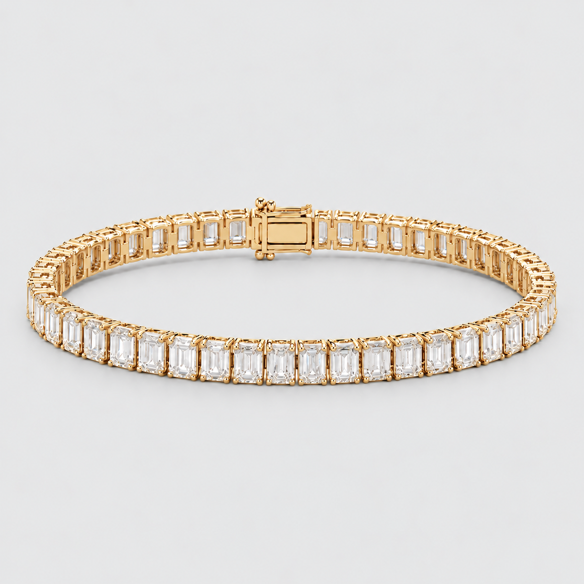 10 Ct. Lab Grown Diamond Emerald Cut Tennis Bracelet (EF/VVS-VS)