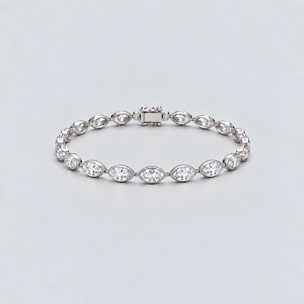 5 Ct. Lab Grown Diamond Marquise Cut Tennis Bracelet (EF/VVS-VS)