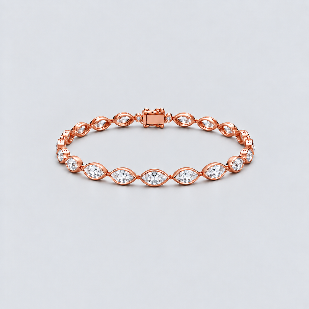 5 Ct. Lab Grown Diamond Marquise Cut Tennis Bracelet (EF/VVS-VS)