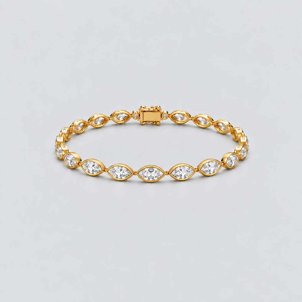5 Ct. Lab Grown Diamond Marquise Cut Tennis Bracelet (EF/VVS-VS)