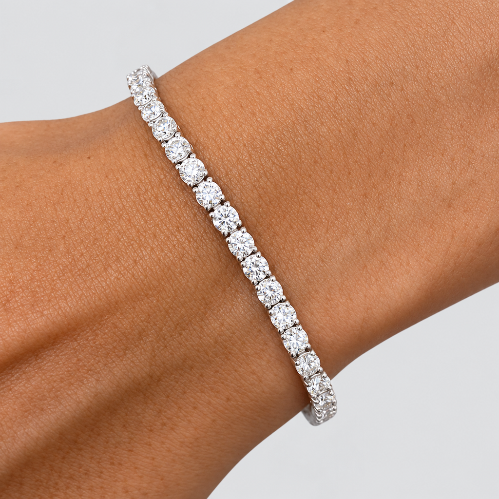 7.50 Ct. Lab Grown Diamond Round Cut Tennis Bracelet (EF/VVS-VS)