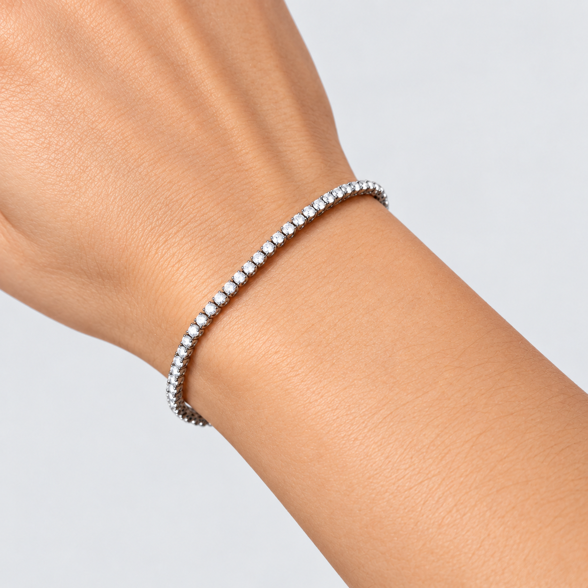 4.50 Ct. Lab Grown Diamond Tennis Bracelet Round Cut (EF/VVS-VS)