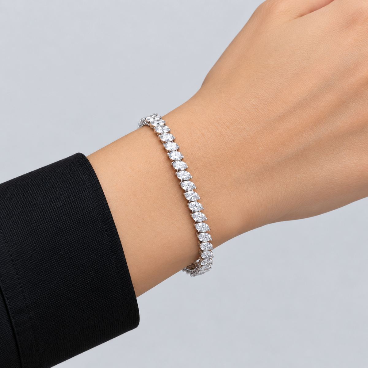 12 Ct. Lab Grown Diamond Marquise Cut Tennis Bracelet (EF/VVS-VS)