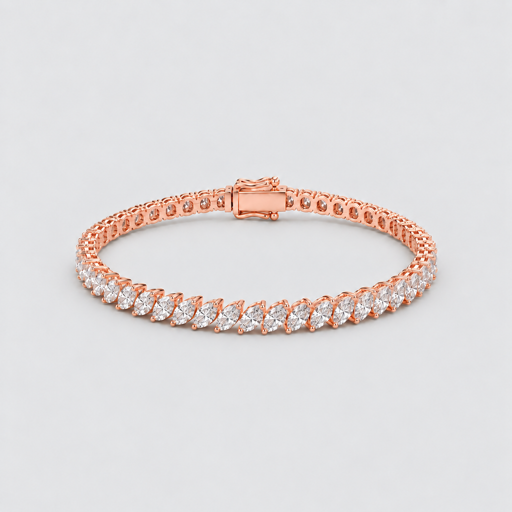 12 Ct. Lab Grown Diamond Marquise Cut Tennis Bracelet (EF/VVS-VS)